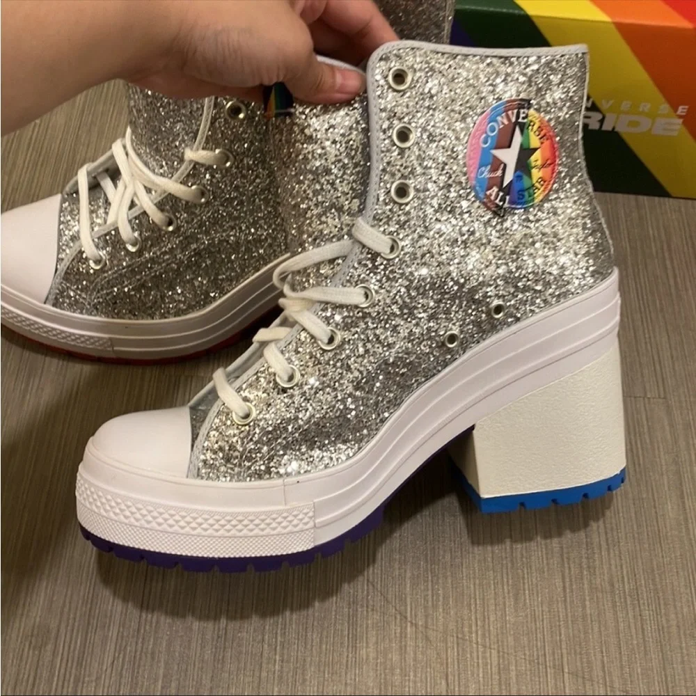Converse Chuck 70 De Luxe Heel Pride High Top Platform Sneaker size 9.5 NWT